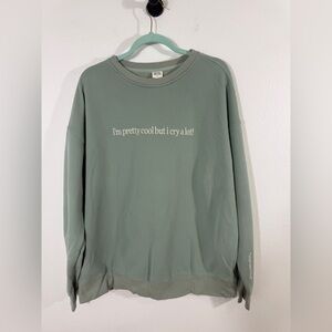 See The Way I See - Green Graphic Sweatshirt